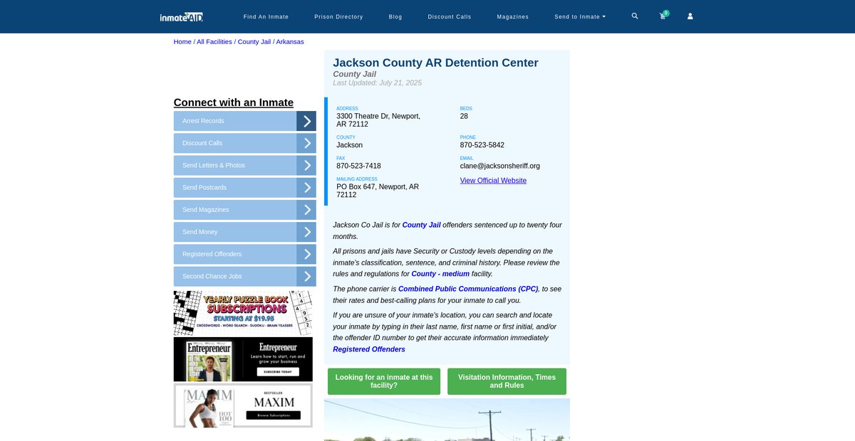 Preview of inmateaid.com