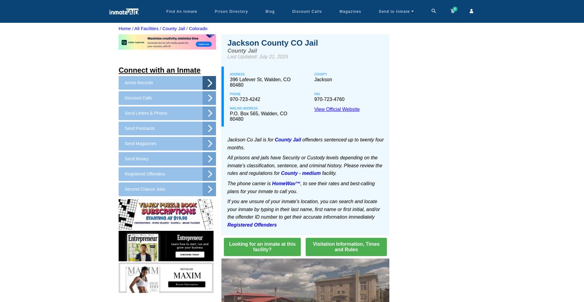 Preview of inmateaid.com