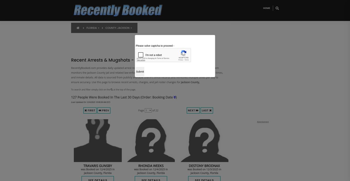 Preview of recentlybooked.com