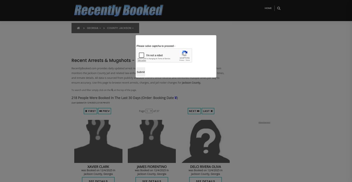 Preview of recentlybooked.com