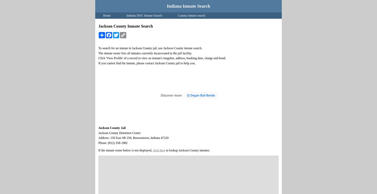 Preview of inmatesearchindiana.org
