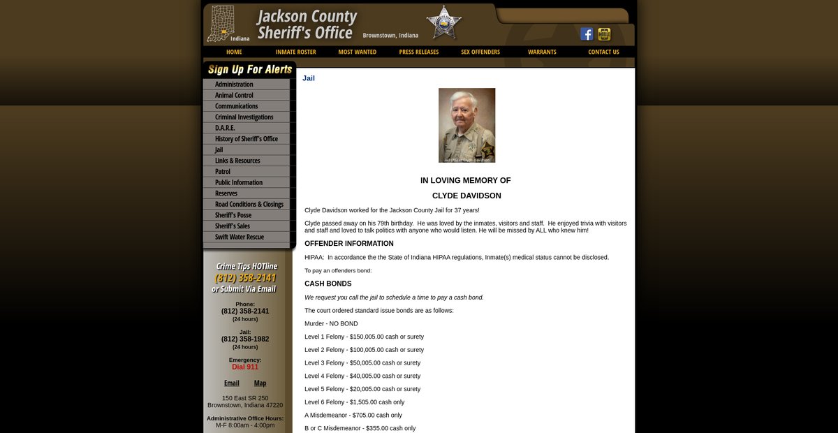 Preview of jacksoncountysheriffin.org