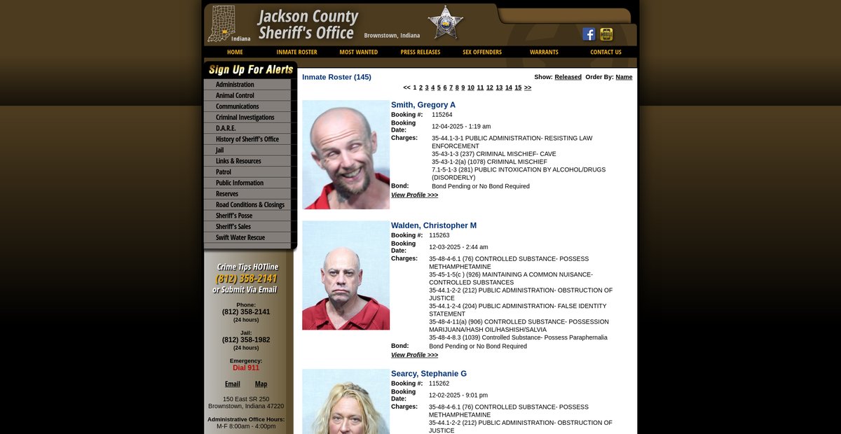 Preview of jacksoncountysheriffin.org