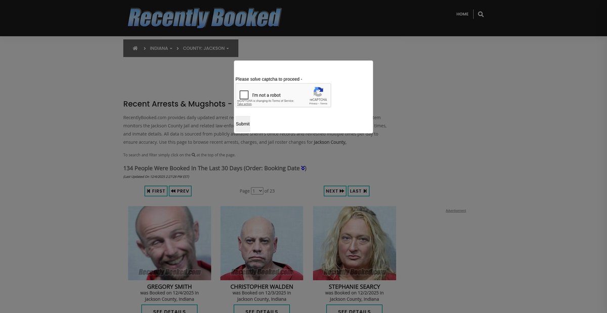 Preview of recentlybooked.com