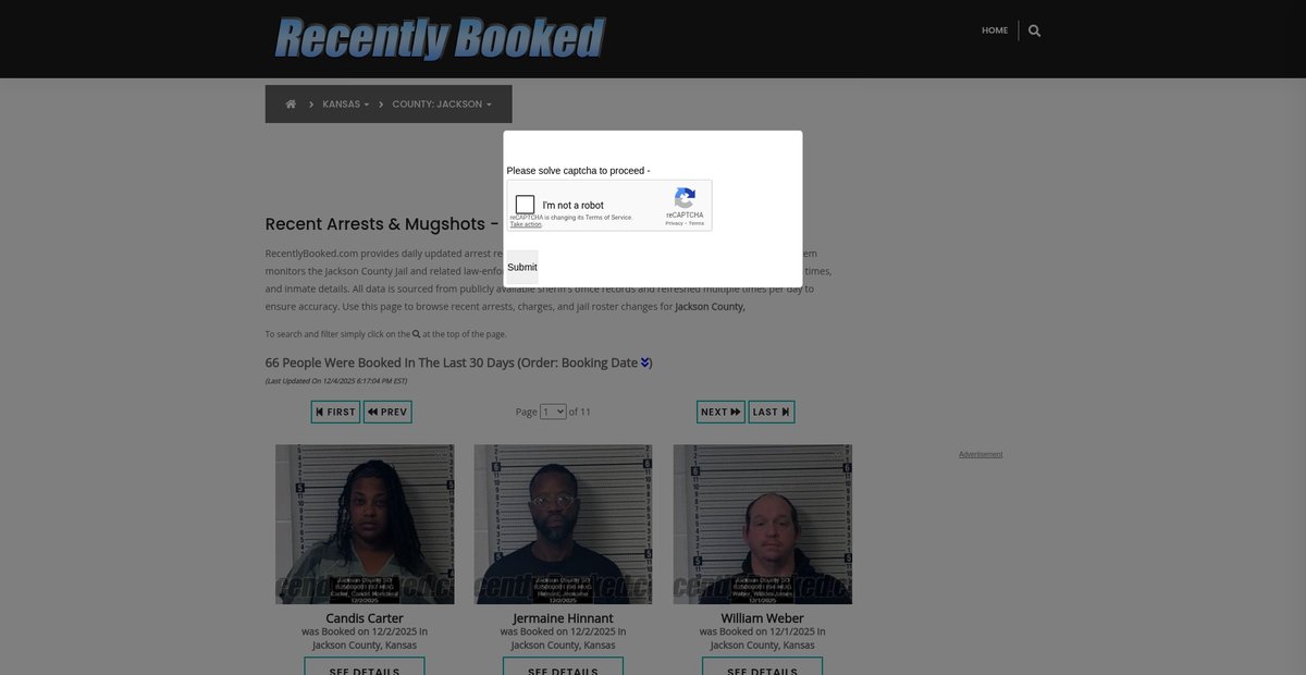 Preview of recentlybooked.com