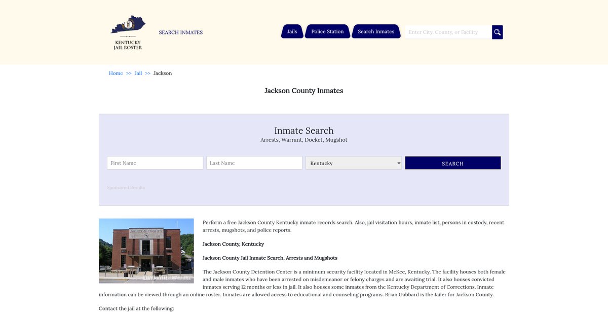 Preview of kentuckyjailroster.com