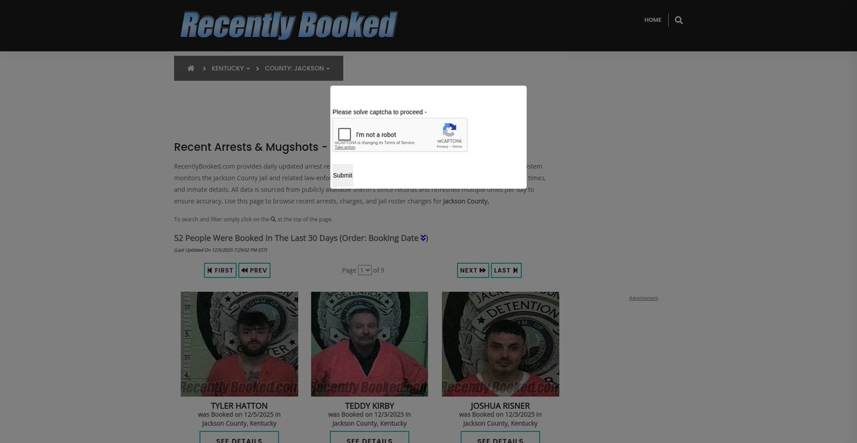 Preview of recentlybooked.com