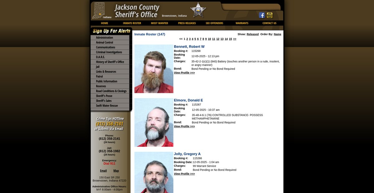 Preview of jacksoncountysheriffin.org