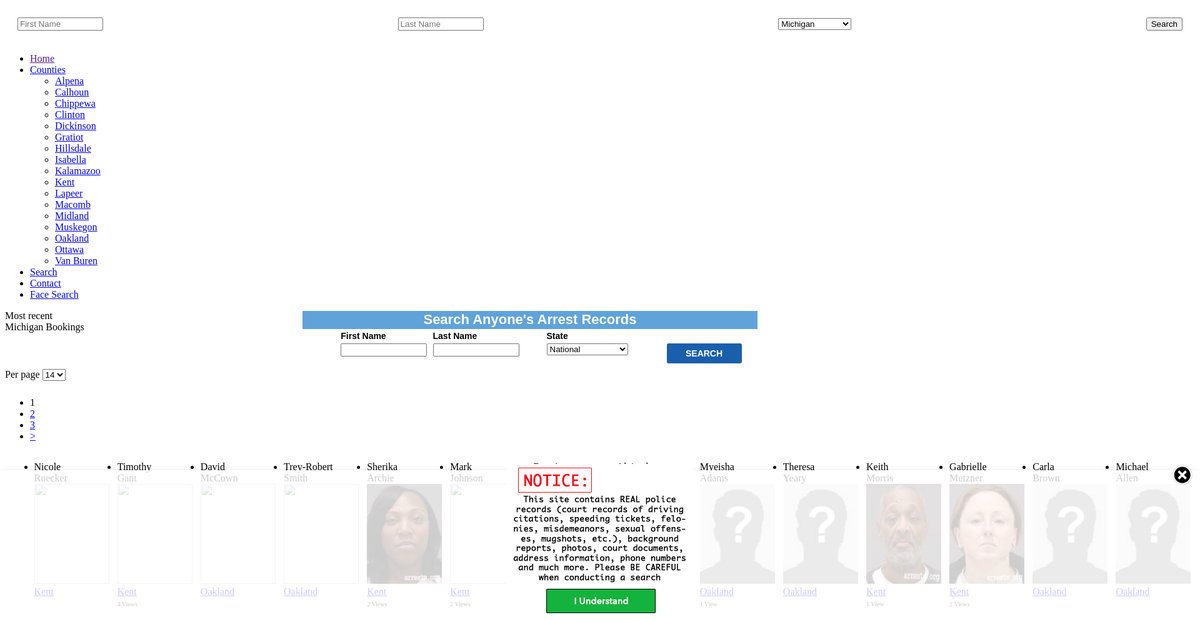 Preview of michigan.arrests.org