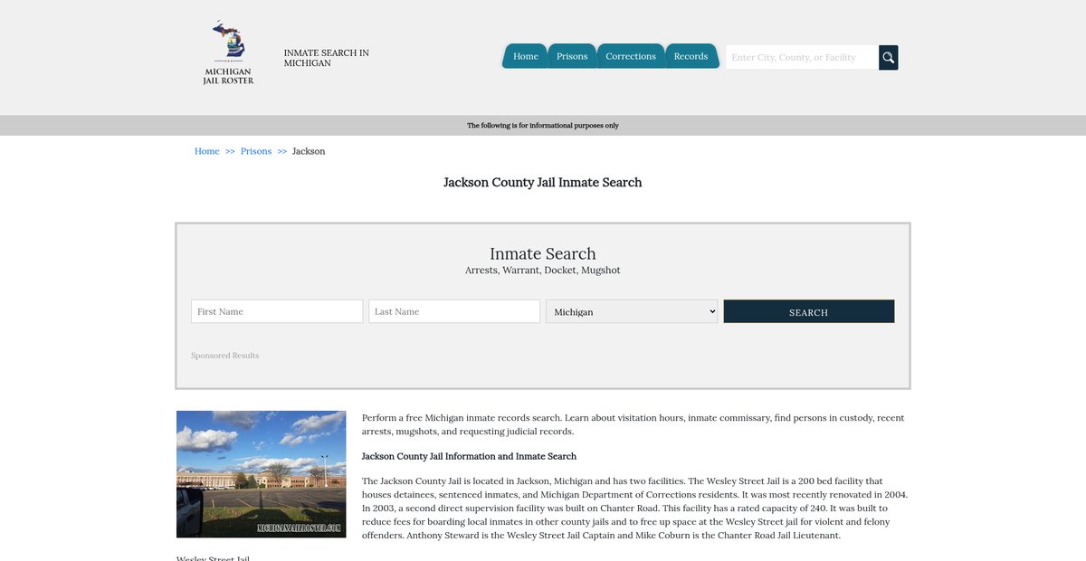 Preview of michiganjailroster.com