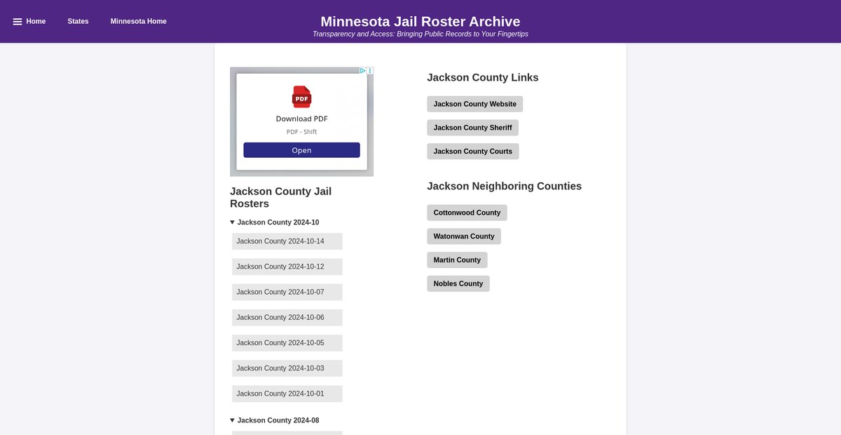 Preview of jailrosters.org
