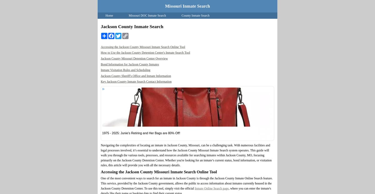 Preview of inmatesearchmissouri.org