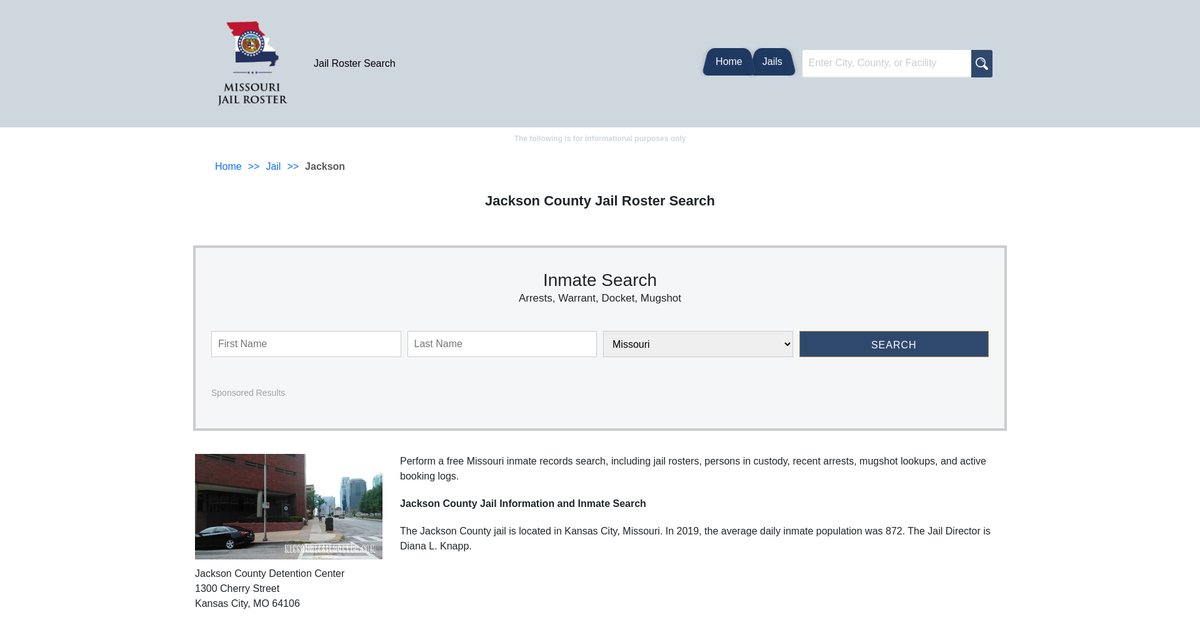 Preview of missourijailroster.com