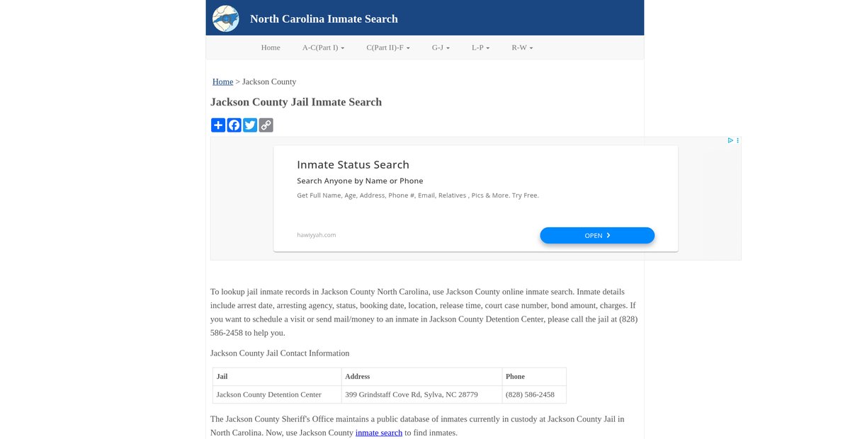 Preview of inmatesearchnc.org