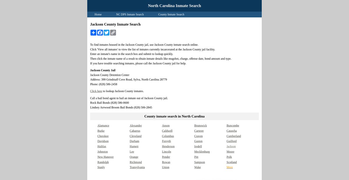 Preview of ncinmatesearch.org