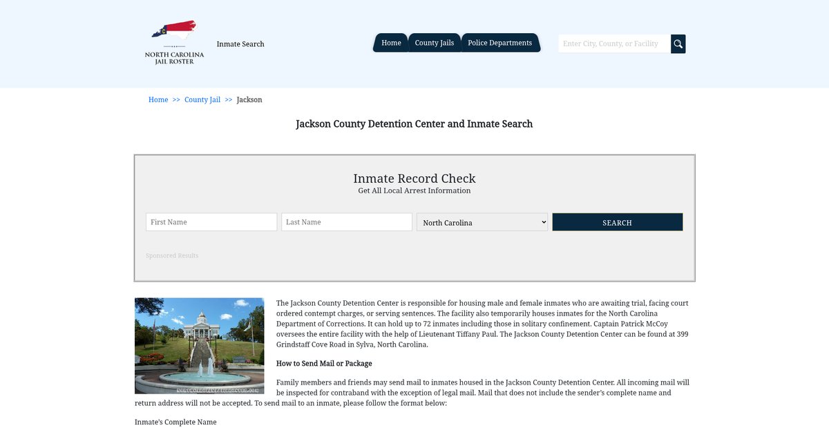 Preview of northcarolinajailroster.com