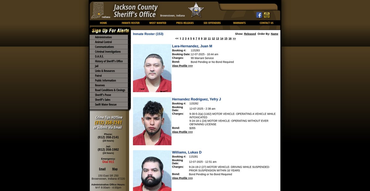Preview of jacksoncountysheriffin.org