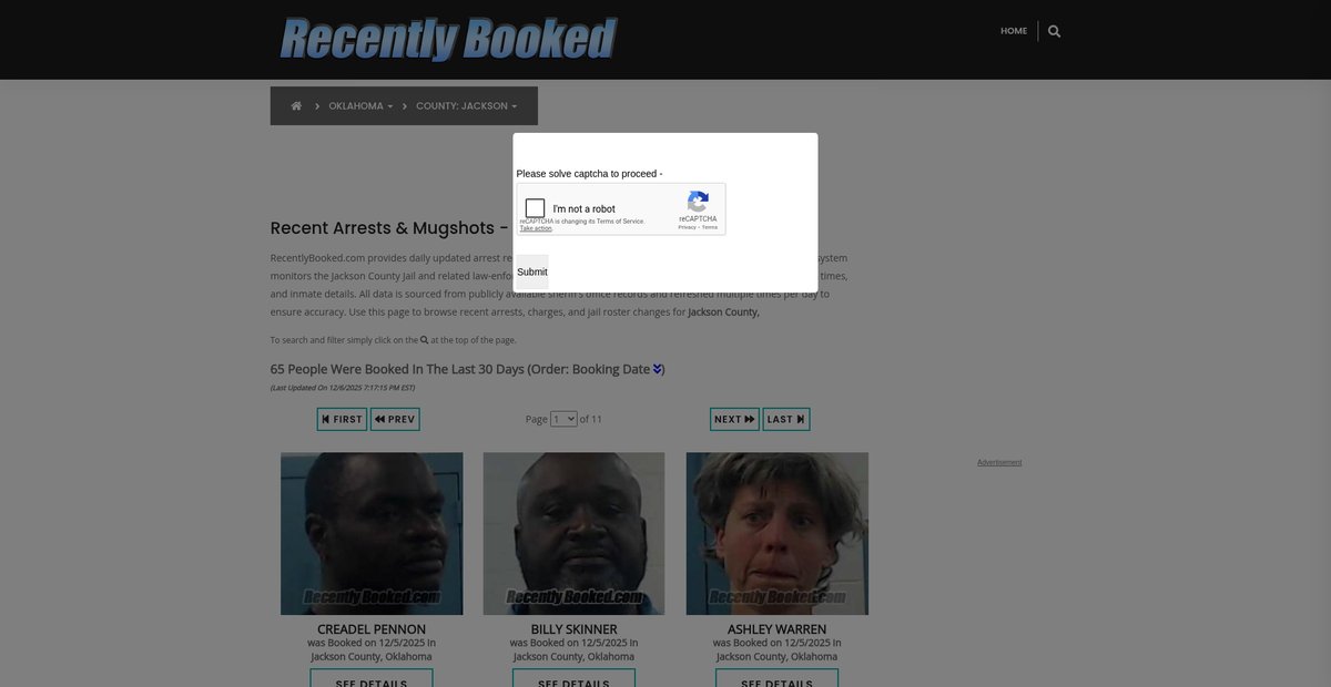 Preview of recentlybooked.com