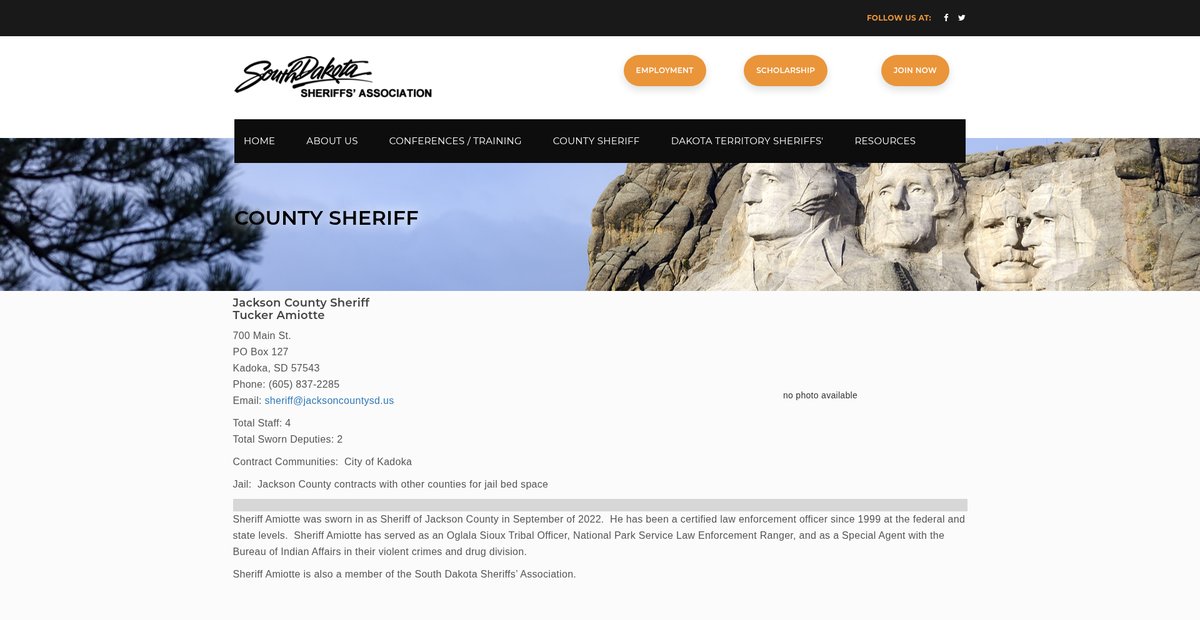 Preview of southdakotasheriffs.org