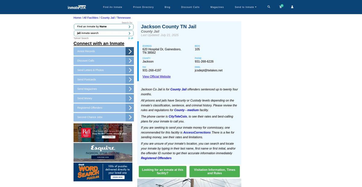 Preview of inmateaid.com