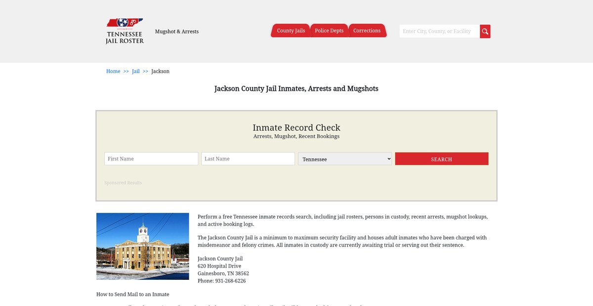 Preview of tennesseejailroster.com