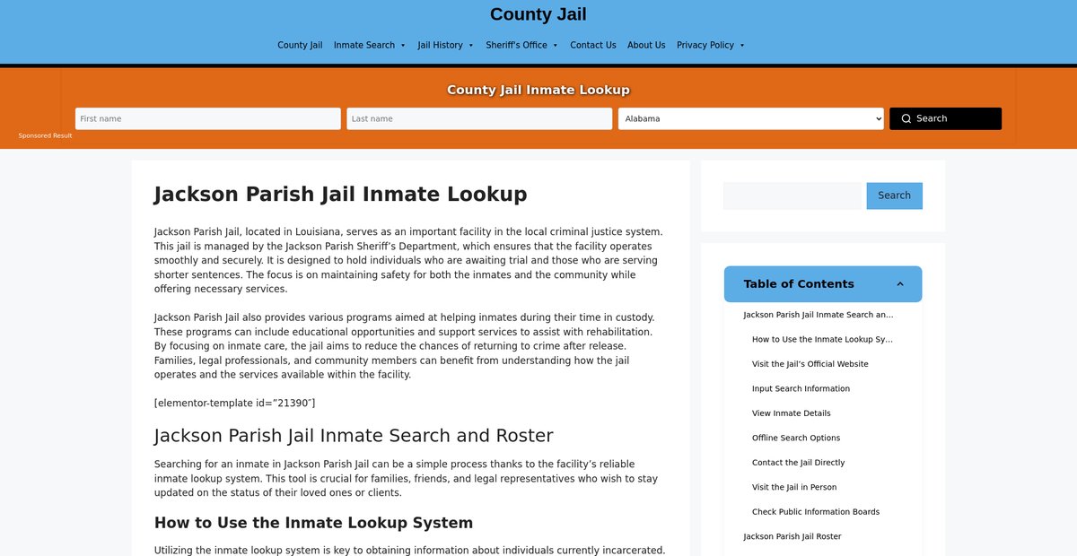 Preview of jackson-parish.countyjail.org