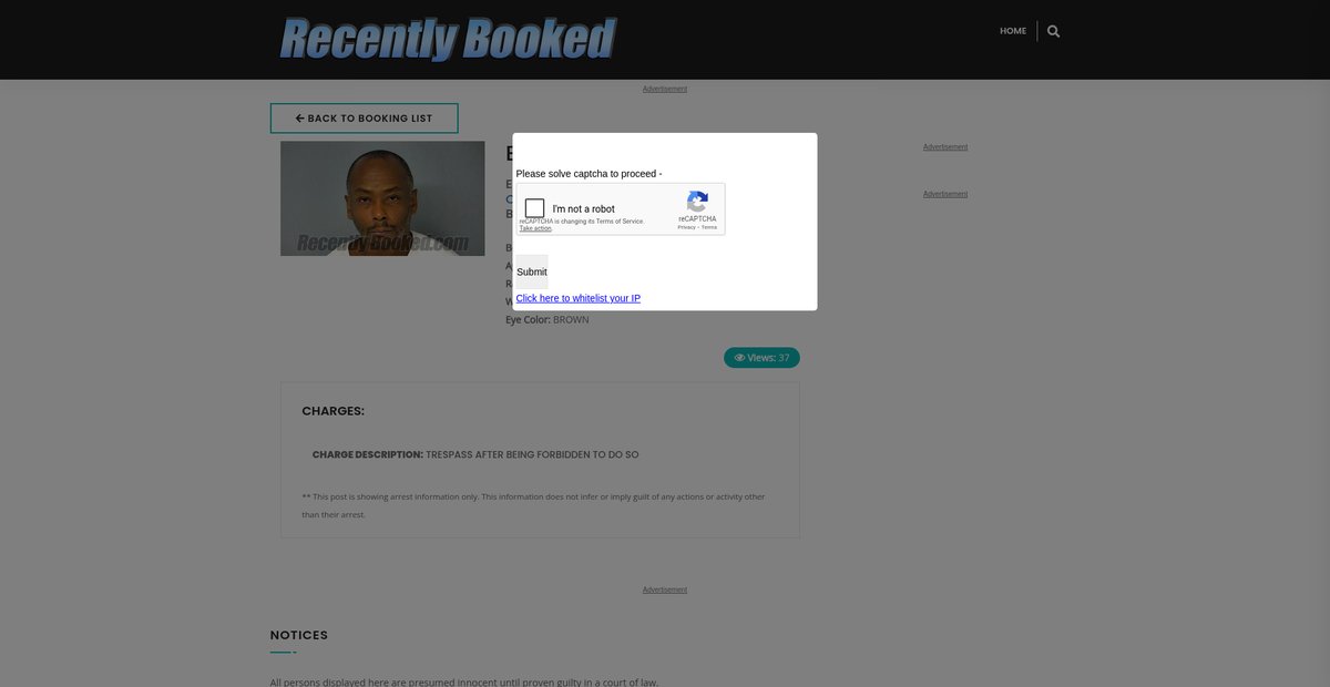 Preview of recentlybooked.com