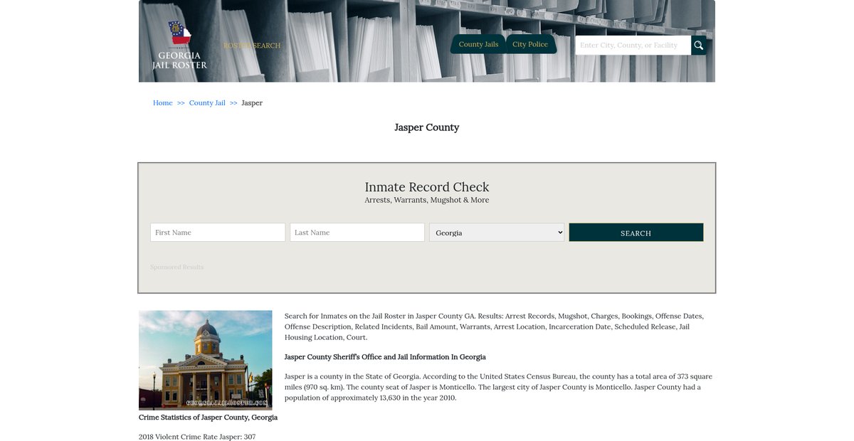 Preview of georgiajailroster.com