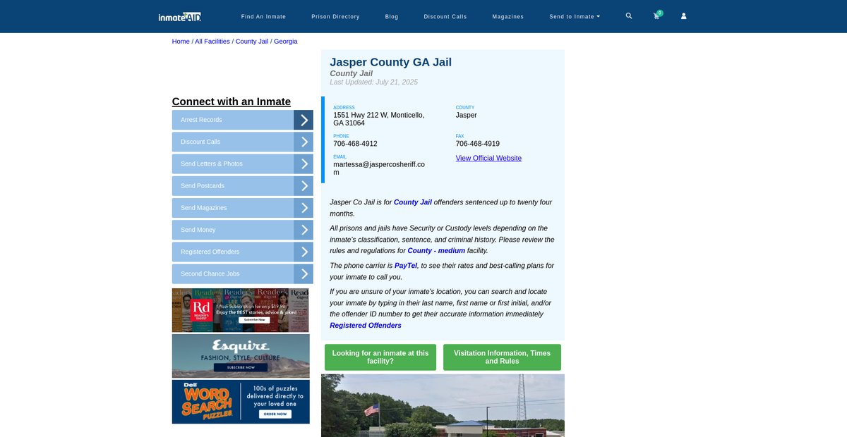 Preview of inmateaid.com