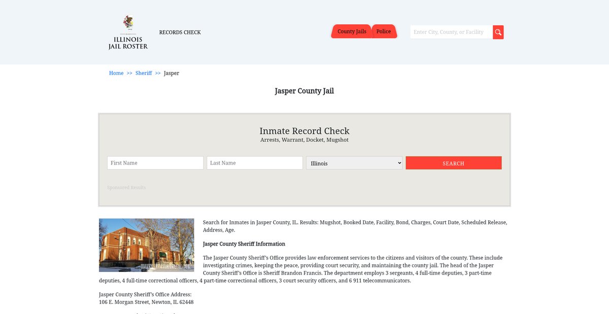 Preview of illinoisjailroster.com