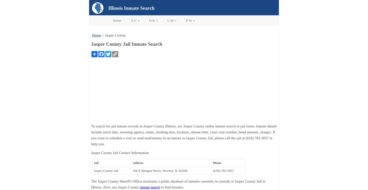 Preview of inmatesearchil.org