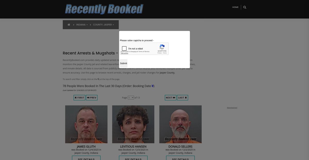 Preview of recentlybooked.com