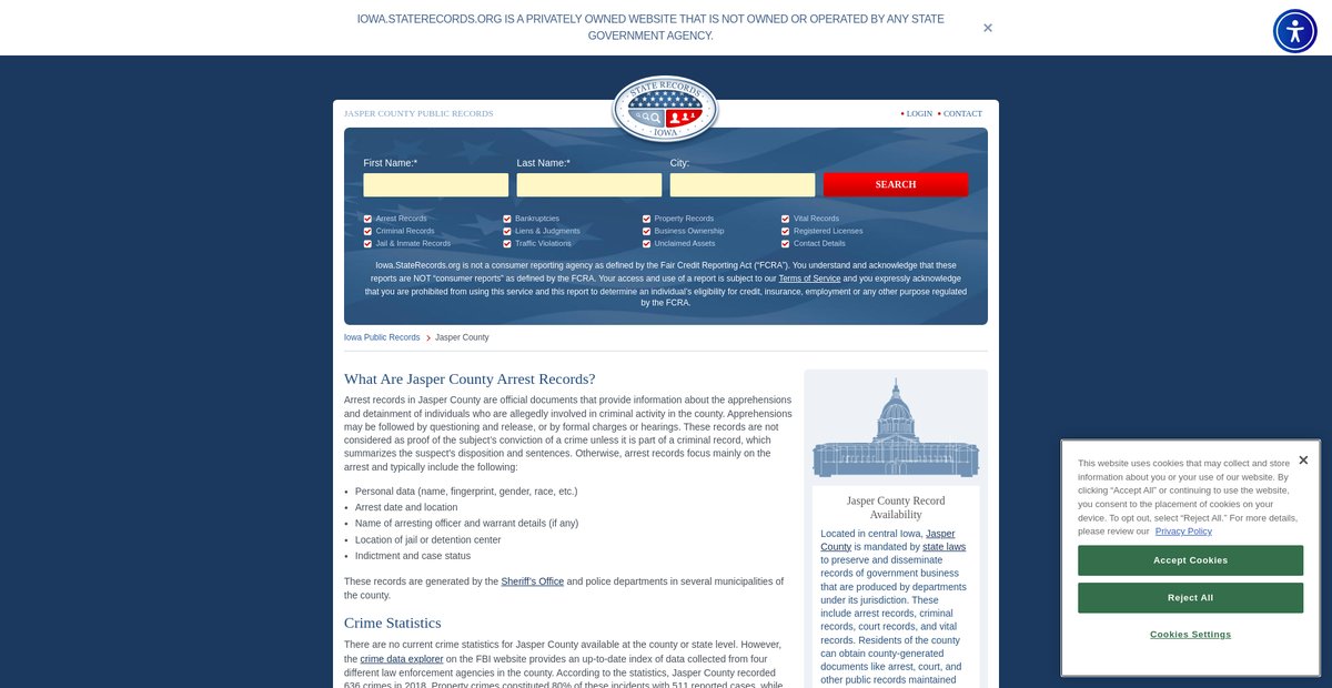 Preview of iowa.staterecords.org