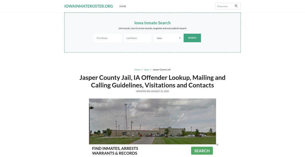 Preview of iowainmateroster.org