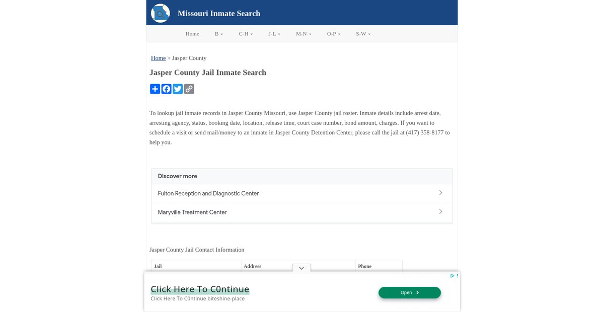 Preview of inmatesearchmo.org