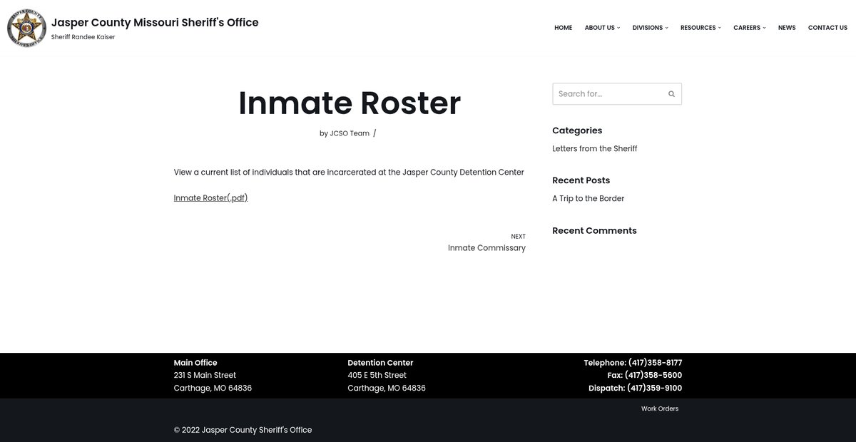 Preview of jaspercountysheriff.org