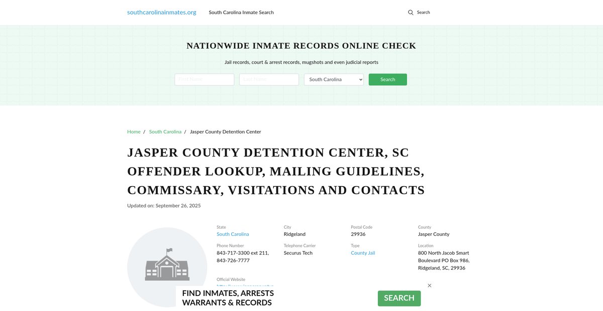 Preview of southcarolinainmates.org