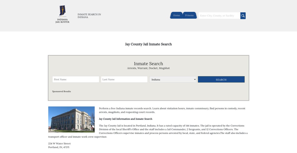 Preview of indianajailroster.com