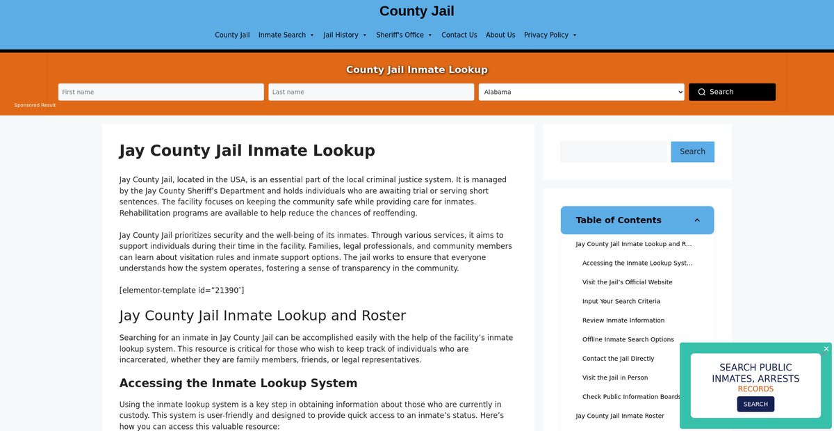 Preview of jay.countyjail.org