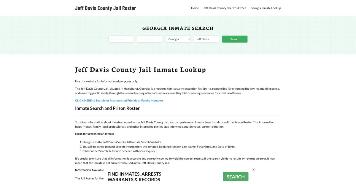 Preview of jeffdaviscountyjail.org