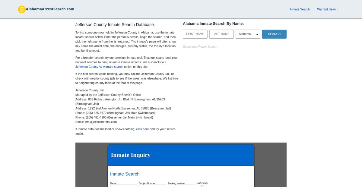 Preview of alabamaarrestsearch.com