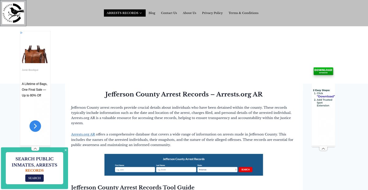 Preview of arkansas-arrests.org