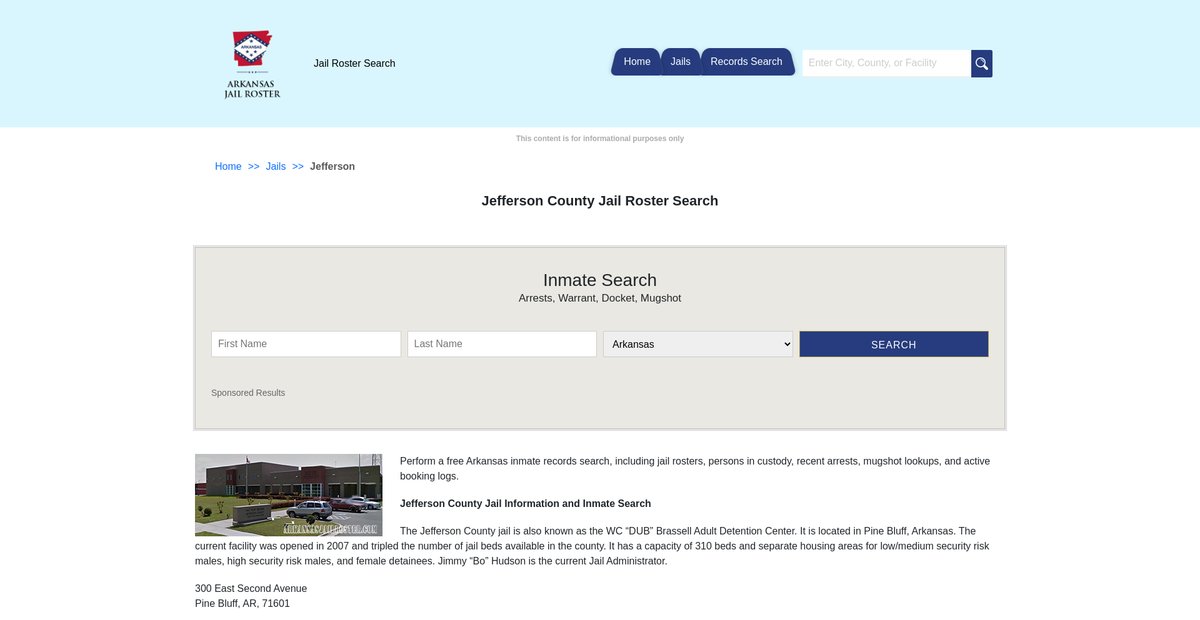 Preview of arkansasjailroster.com