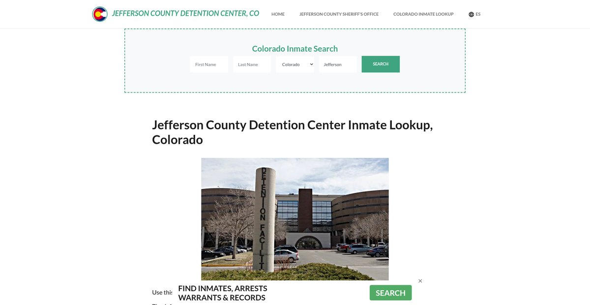 Preview of jeffersoncountydetentionco.org
