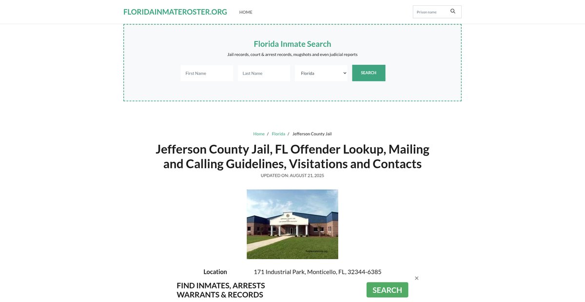 Preview of floridainmateroster.org