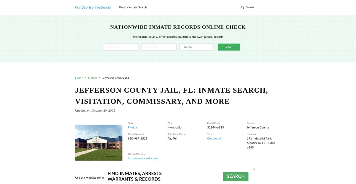 Preview of floridaprisonroster.org