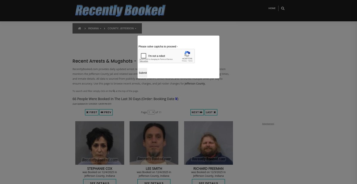 Preview of recentlybooked.com
