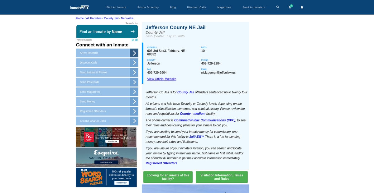 Preview of inmateaid.com