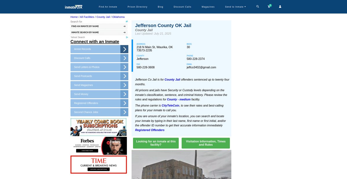 Preview of inmateaid.com