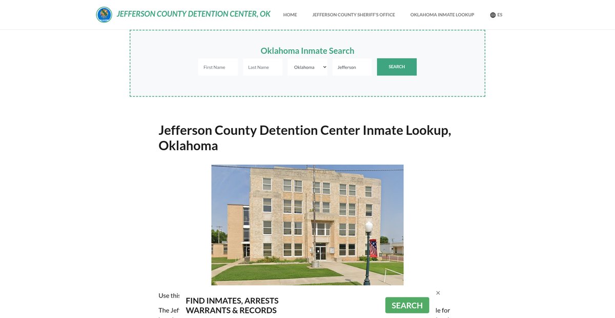 Preview of jeffersoncountydetentionok.org